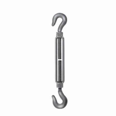 Chicago Hardware Class E Turnbuckle, HookHook, 1In , 5000Lb Working, 12In Take Up, 2512In L Close, Drop Forged Steel 02226 2